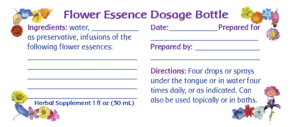 LABELS - Dosage Bottles - Set(s)  of 120